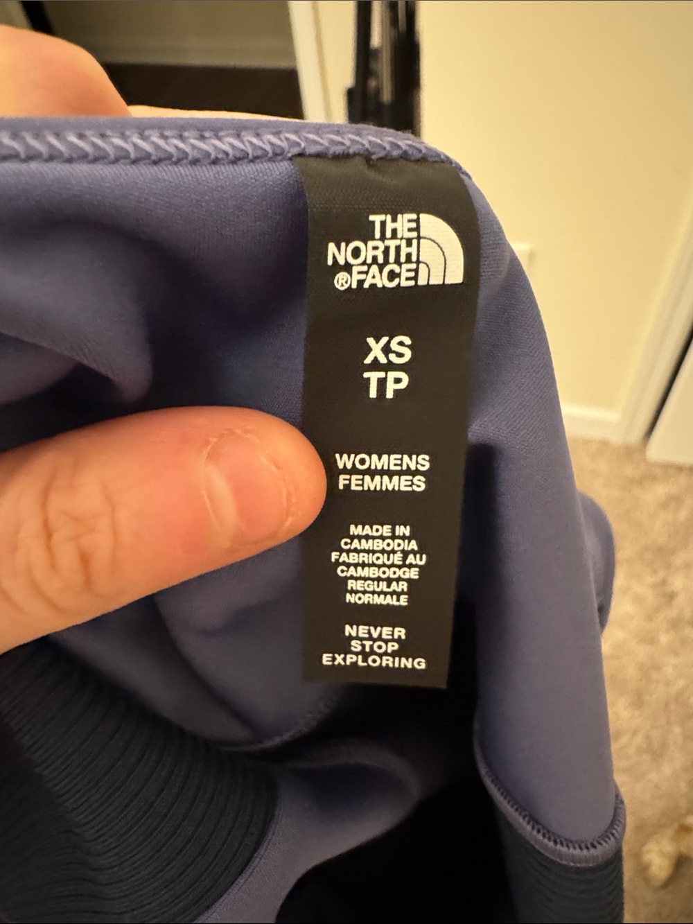 NWT The North Face Cave Blue/Summit Navy Dune Sky Onesie Long Women's Size XS - Picture 9 of 11